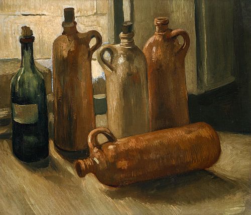 Nature morte avec cinq bouteilles, Vincent van Gogh - 1884