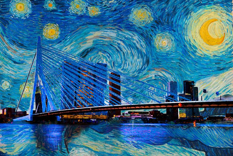 La nuit étoilée de Rotterdam par Arjen Roos