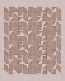 Brown Retro Abstract Inspired by Piet Mondrian by Mad Dog Art