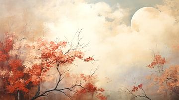 Autumn mist and moonlight by ByNoukk