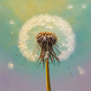 Dandelion in pastel 2 by Greta Lipman