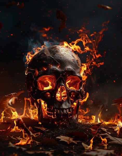Schädel, Feuer, Asche von fernlichtsicht