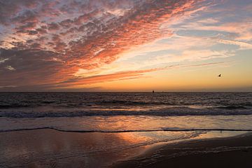 Zonsondergang met engelenvleugel / Sonnenuntergang mit Engelsflügel van Beate.fotopassie