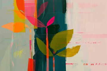 Kleurrijk botanisch abstract van Studio Allee