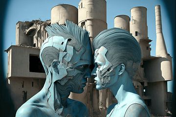Art numérique : Des gens dans une dystopie sur Tim Kunst en Fotografie