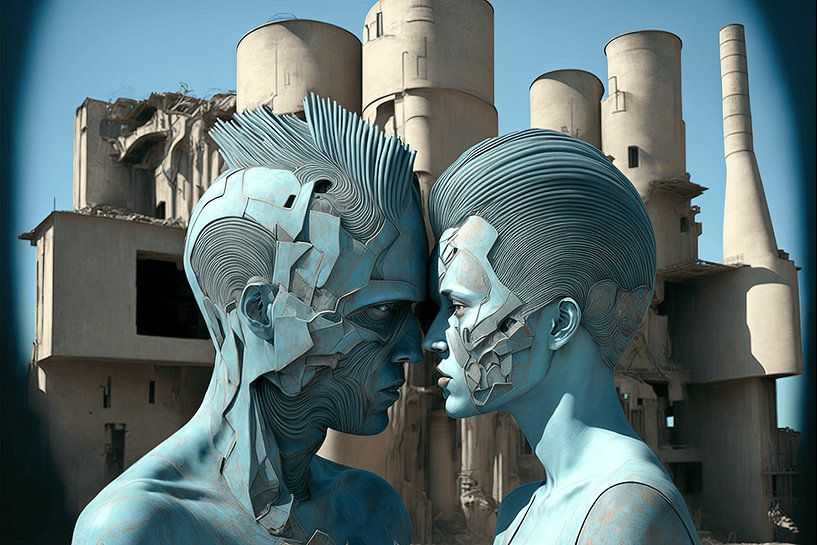 Digitale kunst: Mensen in een Dystopie van Tim Kunst en Fotografie