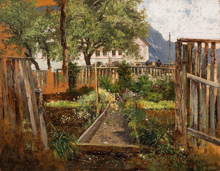 Theodor von Hörmann, Garten bei Lofer, um 1884 von Atelier Liesjes