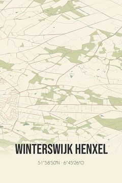 Vintage landkaart van Winterswijk Henxel (Gelderland) van Rezona