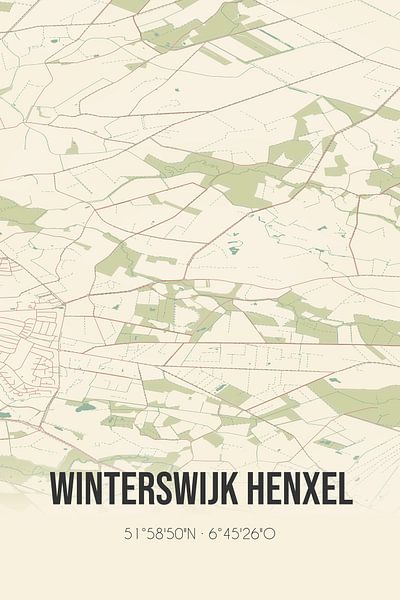Vintage map of Winterswijk Henxel (Gelderland) by Prints of Place