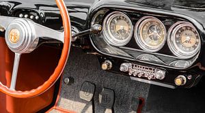 Dashboard auf einem 1955 Alfa Romeo 1900 C Cabrio von Touring