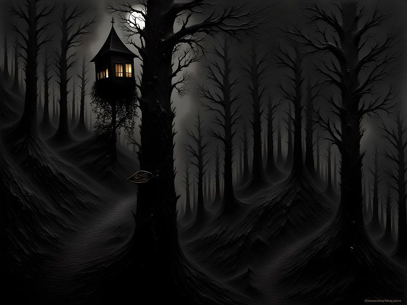 ein unheimlicher Wald, Surrealismus von Nick Wendt