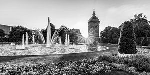 Friedrichsplatz mit dem Wasserturm in Mannheim von Werner Dieterich