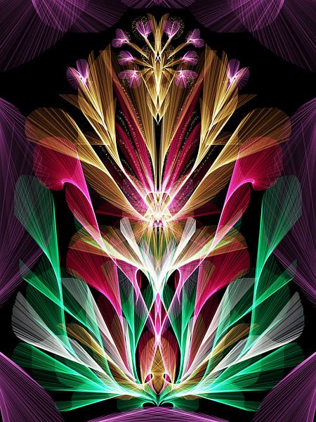 Lovely heart flower positive energy and joie de vivre by Heidemarie Andrea Sattler