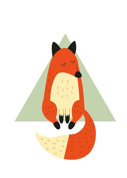 Illustration fox nursery by Lisette Verspay