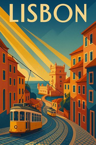 Lisbon Portugal Tram and Tower