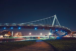 College-Brücke Kortrijk bei Nacht
