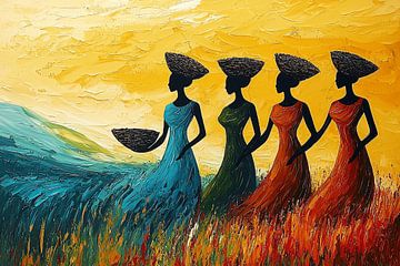 Femmes traditionnelles africaines sur PixelPrestige