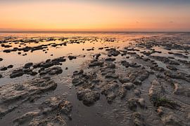 Silence sur les vasières - Coucher de soleil aux couleurs pastel près de Moddergat sur KB Design & Photography (Karen Brouwer)