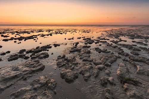 Stilte op het Wad – Zonsondergang met pastelkleuren bij Moddergat van KB Design & Photography (Karen Brouwer)