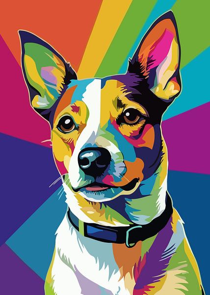 Jack Russell Terrier Pop Art Stil von MIROKKU