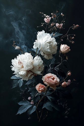 Pivoines blanches dans les ténèbres n°6