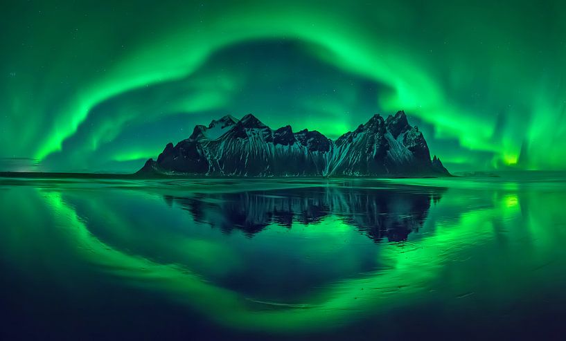 Vestrahorn aurora van Wojciech Kruczynski