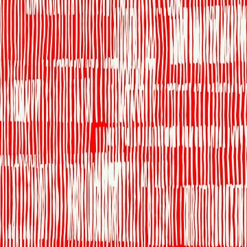 Lijnen Abstractie Rood van Mad Dog Art