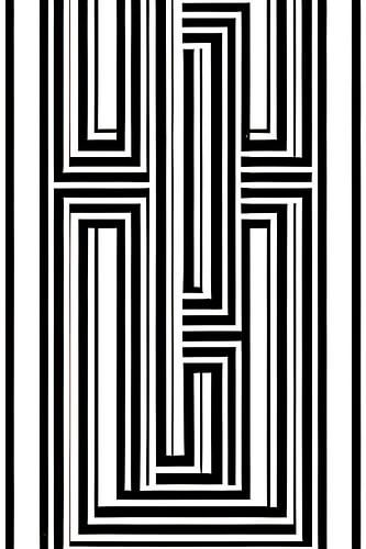 Schwarz-weißes grafisches Muster - abstrakte Linien spielen