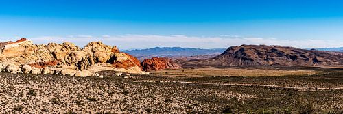 Panorama woestijnlandschap Red Rock Canyon in Nevada USA