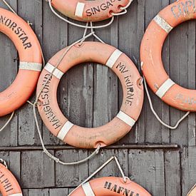 Lifebuoys on Schiermonnikoog by Ron van der Stappen