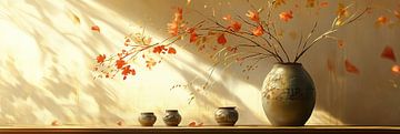 vases still life | Autumn Light Vase by Eye catching paintings