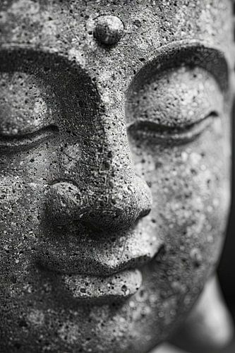 Zen Boeddha in zwart-wit