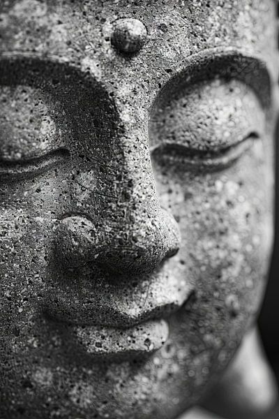 Zen Buddha in black and white by Poster Art Shop