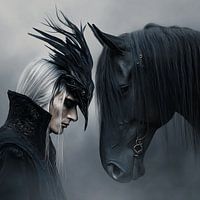 Verbonden in Schaduw | Portret man en paard
