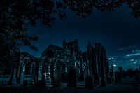 Dame met lantaarn bij Melrose Abbey