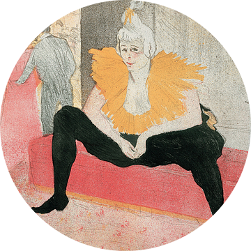 De zittende clown, Henri de Toulouse-Lautrec - 1896