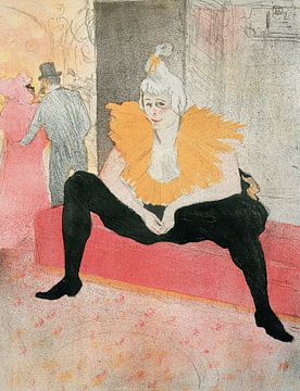 De zittende clown, Henri de Toulouse-Lautrec - 1896