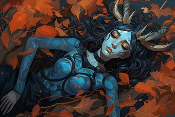 Sleeping Thiefling by Peridot Alley