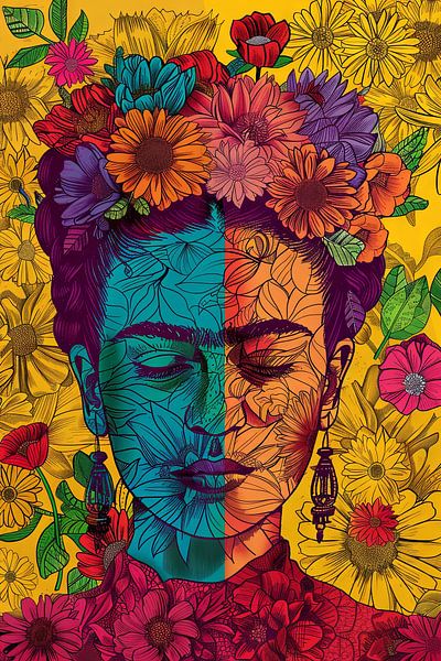 Frida Flowers by Poster Art Shop