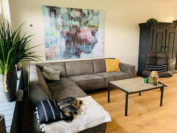 Klantfoto: Angie green van Atelier Paint-Ing, als naadloos behang