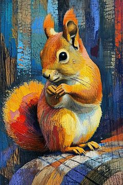Abstract squirrel by Blikvanger Schilderijen