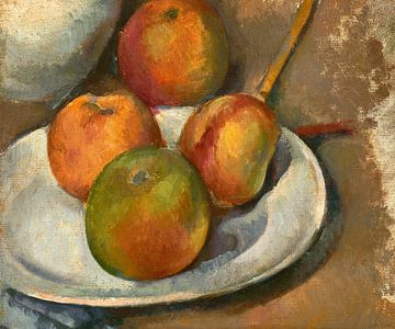 Four apples and a knife, Paul Cezanne