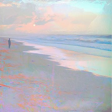 Pastel Strandzicht | Pastel Serenity van Abstract Schilderij