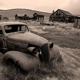 Ghost town Bodie in Sepia by Gerrit de Heus