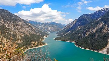 Le lac Plansee près de Reutte, avec ses eaux turquoises et son décor de montagnes alpines. sur Miriam Schwarzfischer Fotografie