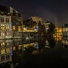 Reflection of the Old Fish Market in the Lys in Ghent by MS Fotografie | Marc van der Stelt