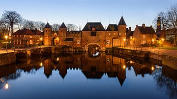 Citygate of Amersfoort during blue hour