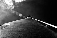 black and white bottom view lighthouse schier abstract