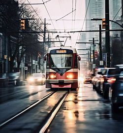 Street scene in the big city