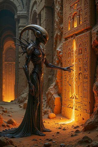 XERAPHIS – Un alien fait briller des hiéroglyphes égyptiens